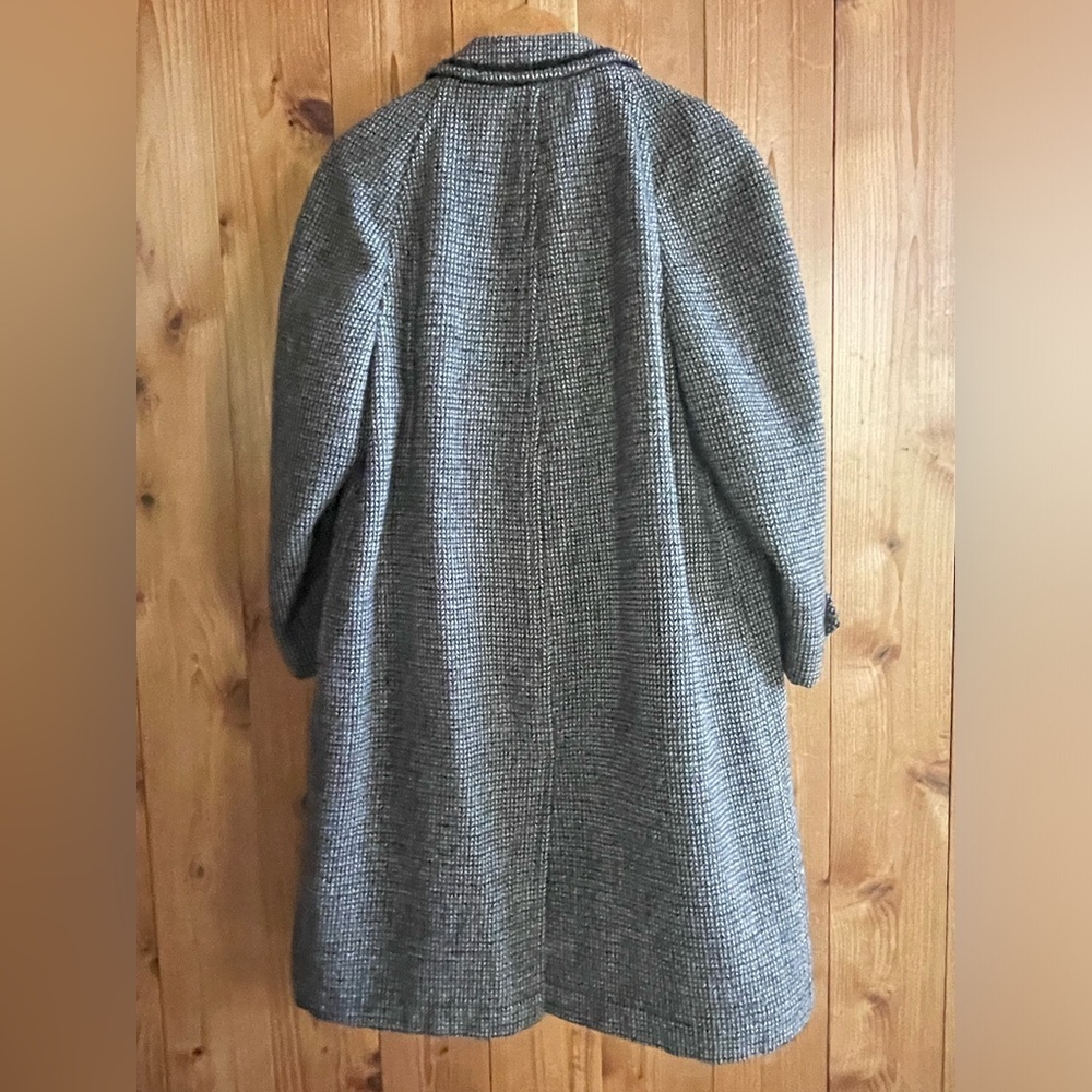 Harris Tweed Handwoven 100% Pure Scottish Wool 1950s Overcoat - Picture 4 of 5